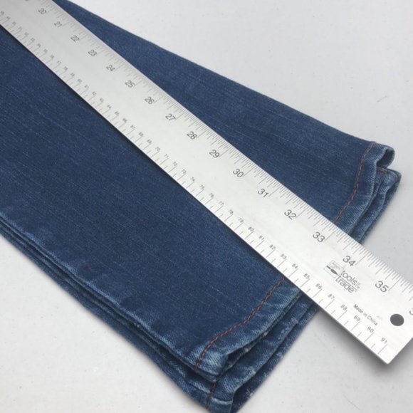 LIKE NEW WRANGLER PREMIUM PATCH BOOTCUT JEANS 4/27x34 😎 - Picture 8 of 13